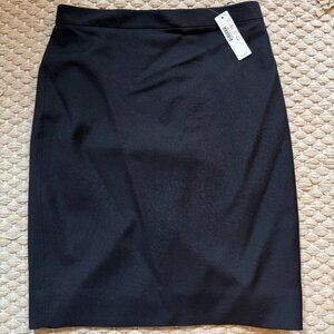 J Crew Size 4 Black Skirt Wool Super 120's